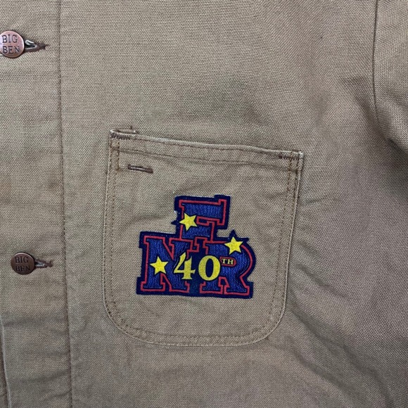 Vintage 90s Big Ben Mens Tan Canvas Chore Coat Blanket Lined Work Jacket 44 - Picture 7 of 9